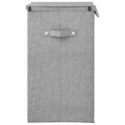 vidaXL Panier à linge pliable Gris 26x34,5x59,5 cm Tissu en faux lin