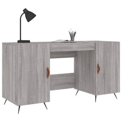 vidaXL Bureau sonoma gris 140x50x75 cm bois d'ingénierie