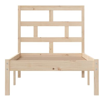 vidaXL Cadre de lit 75x190 cm Petit simple Bois massif