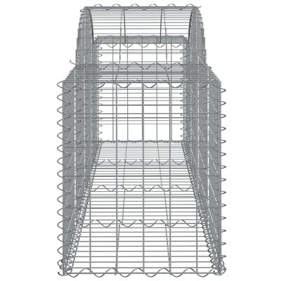 vidaXL Paniers à gabions arqués 10 pcs 200x50x60/80 cm Fer galvanisé