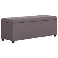 vidaXL Banc avec compartiment de rangement 116 cm Taupe Polyester