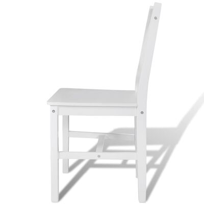 vidaXL Chaises à manger lot de 4 blanc bois de pin