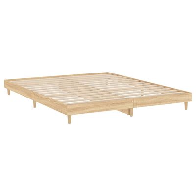 vidaXL Cadre de lit chêne sonoma 180x200 cm bois d'ingénierie