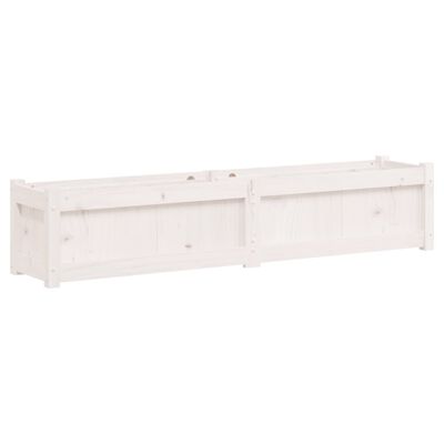 vidaXL Jardinières 2 pcs blanc bois de pin massif