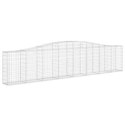 vidaXL Paniers à gabions arqués 2 pcs 400x30x80/100 cm Fer galvanisé