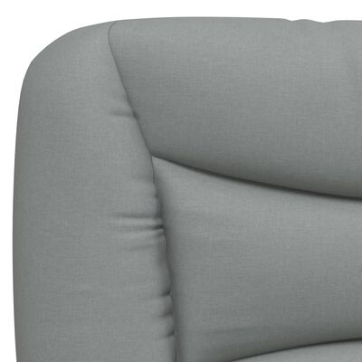 vidaXL Coussin de tête de lit gris clair 140 cm tissu