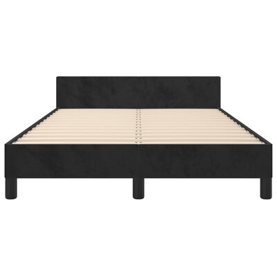 vidaXL Cadre de lit sans matelas noir 120x190 cm velours