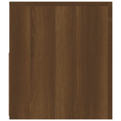 vidaXL Meuble TV avec lumières LED chêne marron 120x35x40 cm