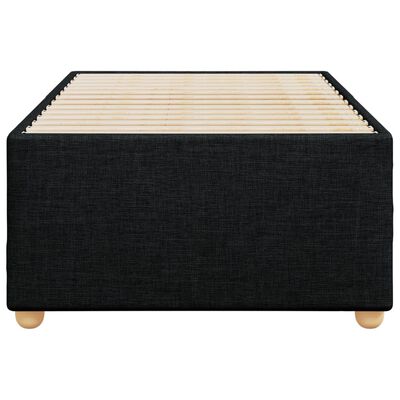 vidaXL Cadre de lit sans matelas noir 100x200 cm tissu