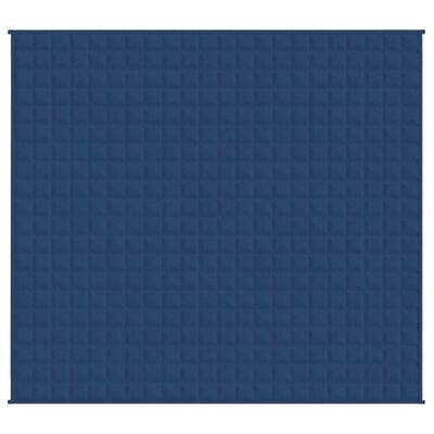 vidaXL Couverture lestée Bleu 220x230 cm 15 kg Tissu