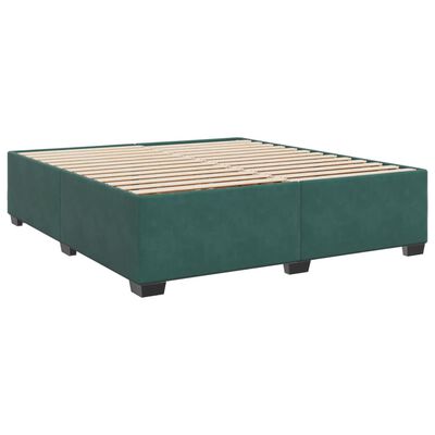 vidaXL Sommier à lattes de lit et matelas Vert foncé 200x200cm Velours