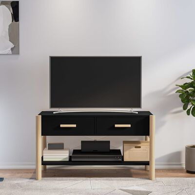 vidaXL Meuble TV Noir 82x38x45 cm Bois d'ingénierie