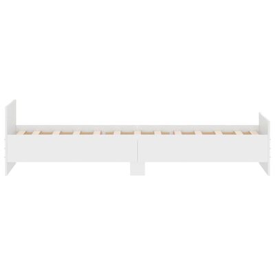 vidaXL Cadre de lit sans matelas blanc 75x190 cm bois d'ingénierie