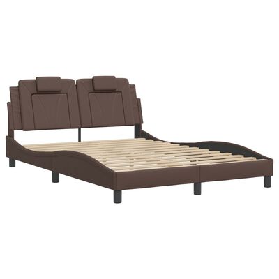 vidaXL Cadre de lit sans matelas marron 140x190 cm similicuir