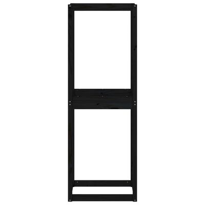 vidaXL Porte-pneus Noir 63x40x180 cm Bois de pin massif