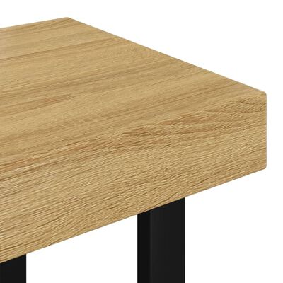 vidaXL Table basse Marron clair et noir 90x45x40 cm MDF et fer