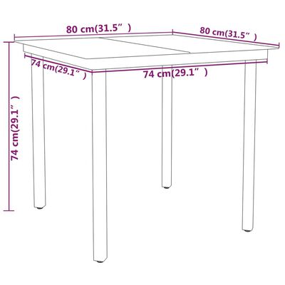 vidaXL Ensemble à manger de jardin 3 pcs Noir