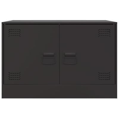 vidaXL Meuble TV noir 67x39x44 cm acier