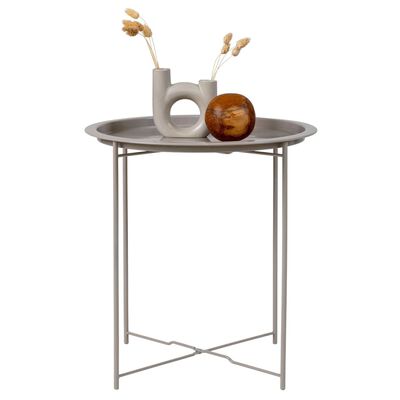 House Nordic Table d'appoint Anne 47 cm Rond Gris beige