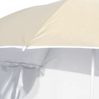 vidaXL Parasol de plage avec parois latérales sable 215 cm