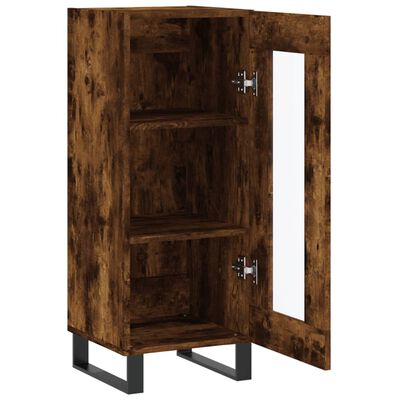 vidaXL Buffet Chêne fumé 34,5x34x90 cm Bois d'ingénierie