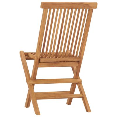 vidaXL Chaises de jardin pliables lot de 2 Bois de teck massif