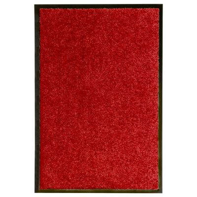 vidaXL Paillasson lavable Rouge 40x60 cm