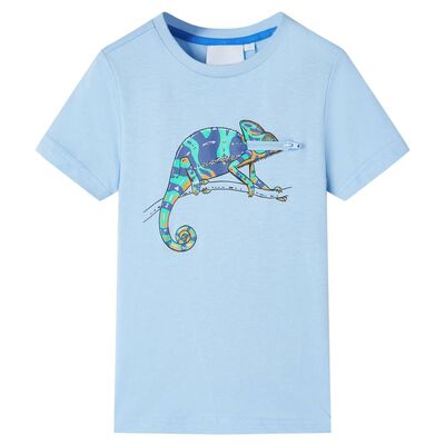 T-shirt pour enfants avec manches courtes bleu clair 140