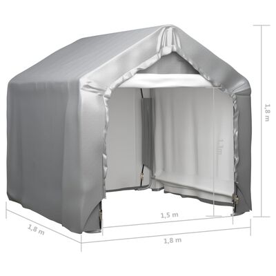 vidaXL Tente de rangement Gris 180x180 cm Acier galvanisé