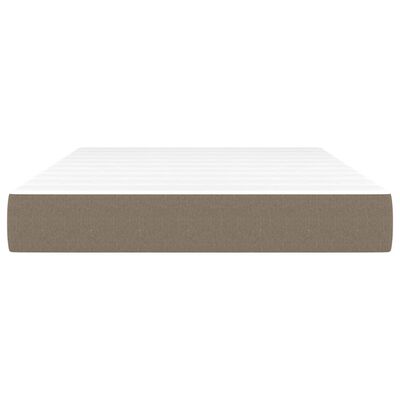 vidaXL Matelas de lit à ressorts ensachés Taupe 120x200x20 cm Tissu