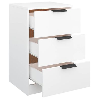 vidaXL Tables de chevet 2 pcs Blanc 40x36x65 cm