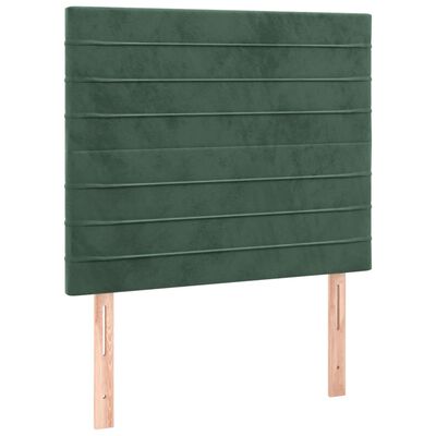 vidaXL Cadre de lit avec tête de lit Vert foncé 120x200 cm Velours