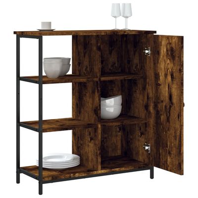 vidaXL Buffet chêne fumé 70x30x80 cm bois d'ingénierie