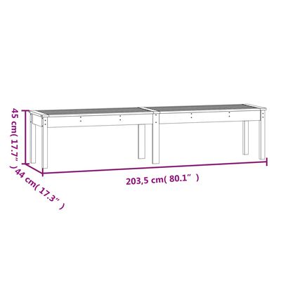 vidaXL Banc de jardin à 2 places 203,5x44x45 cm bois massif de douglas