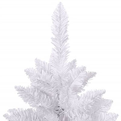 vidaXL Sapin de Noël artificiel à charnières avec support blanc 210 cm