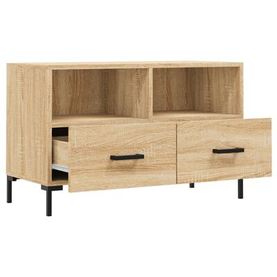 vidaXL Meuble TV Chêne sonoma 80x36x50 cm Bois d'ingénierie