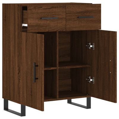 vidaXL Buffet chêne marron 69,5x34x90 cm bois d'ingénierie