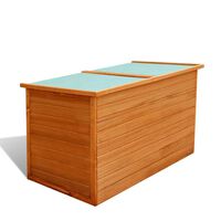 vidaXL Boîte de rangement de jardin 126 x 72 x 72 cm Bois