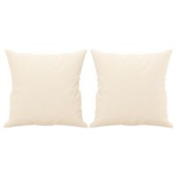 vidaXL Coussins décoratifs 2 pcs Crème 40x40 cm Velours