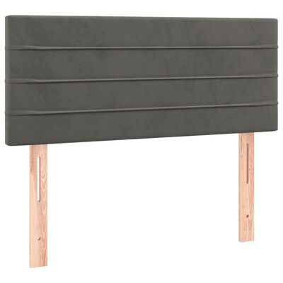 vidaXL Tête de lit Gris foncé 100x5x78/88 cm Velours