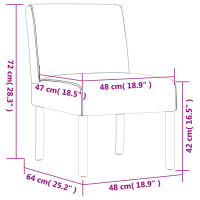 vidaXL Fauteuil sans accoudoirs bleu tissu avec fleurs