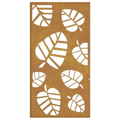 vidaXL Décoration murale jardin 105x55 cm acier corten design feuille