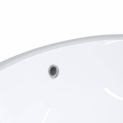 vidaXL Évier de salle de bain blanc 43x35x19 cm ovale céramique