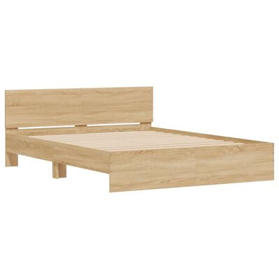 vidaXL Cadre de lit sans matelas chêne sonoma 140x200 cm