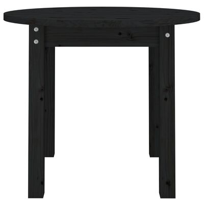 vidaXL Table basse Noir Ø 55x45 cm Bois massif de pin