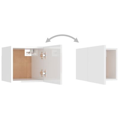 vidaXL Ensemble de meubles TV 6 pcs Blanc brillant Bois d'ingénierie