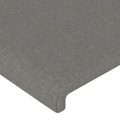 vidaXL Têtes de lit 4 pcs Gris foncé 100x5x78/88 cm Tissu