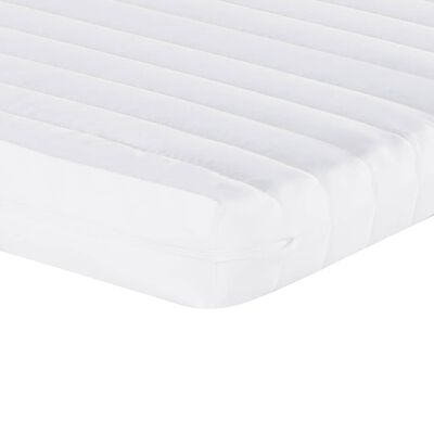 vidaXL Matelas en mousse blanc 90x200 cm 7 zones dureté 20 ILD