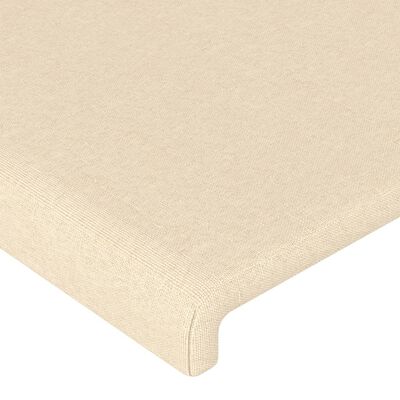 vidaXL Tête de lit à LED Crème 180x5x118/128 cm Tissu