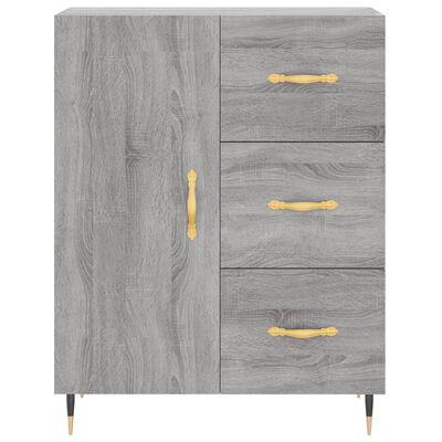 vidaXL Buffet haut Sonoma gris 69,5x34x180 cm Bois d'ingénierie